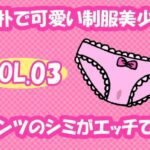 制服美少女のスカートの中はシミつきでおま○この位置がばっちり分かる楽園でした