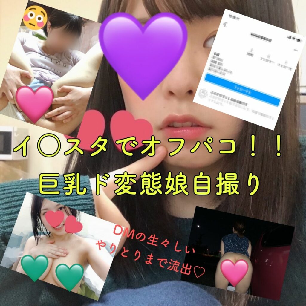 【無】【流出】イ〇スタでオフパコ！！巨乳ド変態娘自撮りまとめ