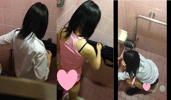 K達のトイレ盗撮②(今回は、着替えも有り)