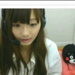 くまモンをバックにエロエロ配信・・