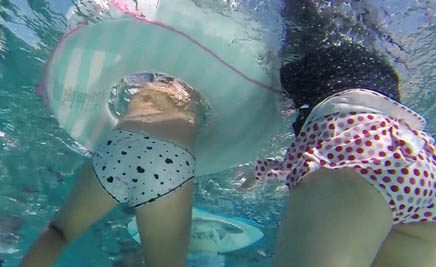 レジャープール水中撮影