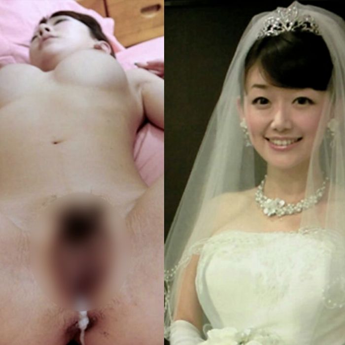 流〇シリーズ！花嫁の全裸姿のヌード姿の対比！
