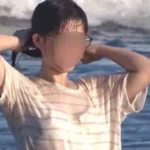 海水浴場ノーブラ乳輪丸見え