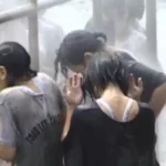 高画質 濡れたTシャツから、透ける下着