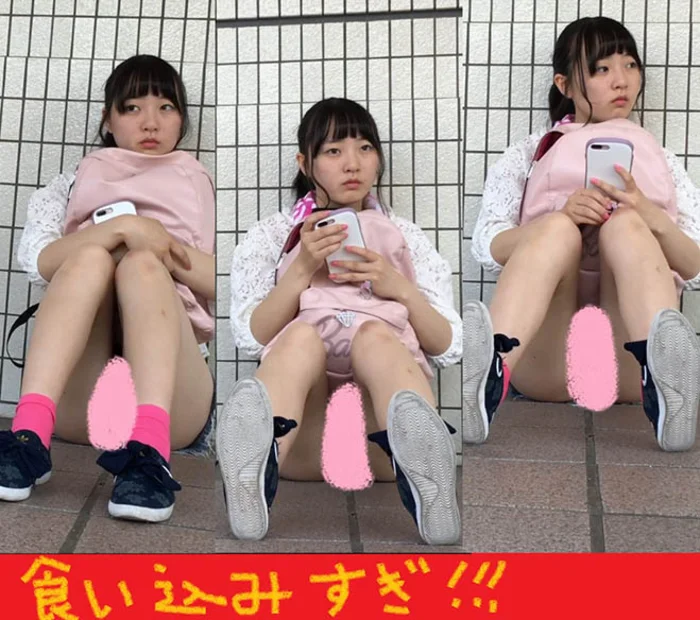 （PC/携帯対応）超美少女のおま〇こに、これでもかと食い込む短パン＆隙間からパンチラ！