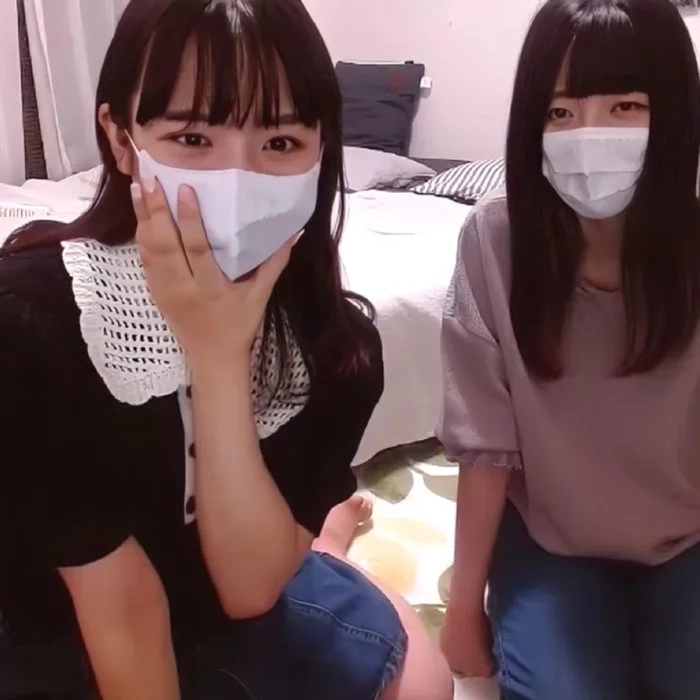 【個人撮影】友達同士のかわいい2人組と3Pハメ撮り