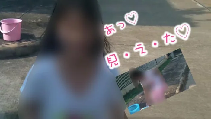 高学年美少女！胸元ユルユル水遊びハプニング・・