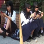制服風J〇座りパンチラ盗撮