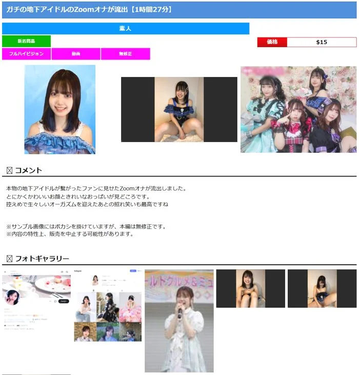 ガチの地下アイドルのZoomオナが流出【1時間27分】